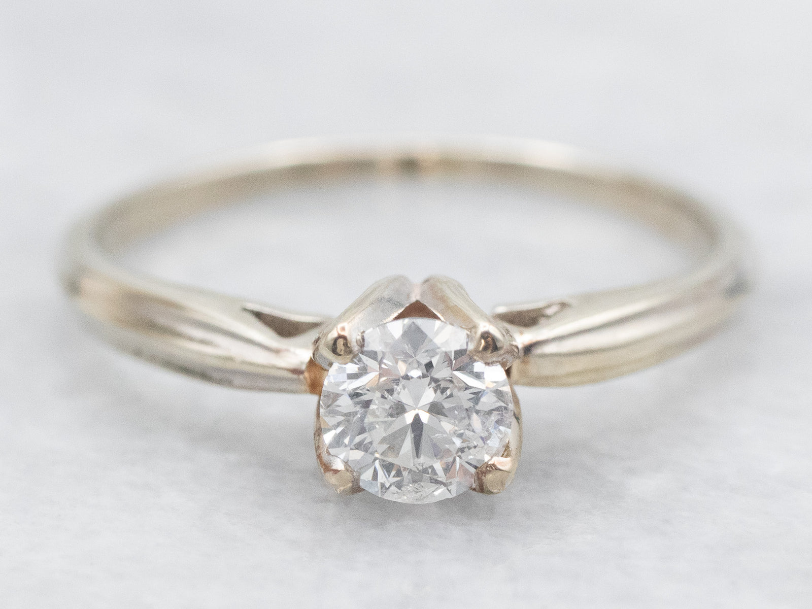 White Gold Diamond Solitaire Engagement Ring