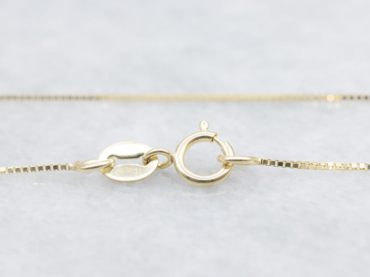 18-Inch Yellow Gold Box Chain