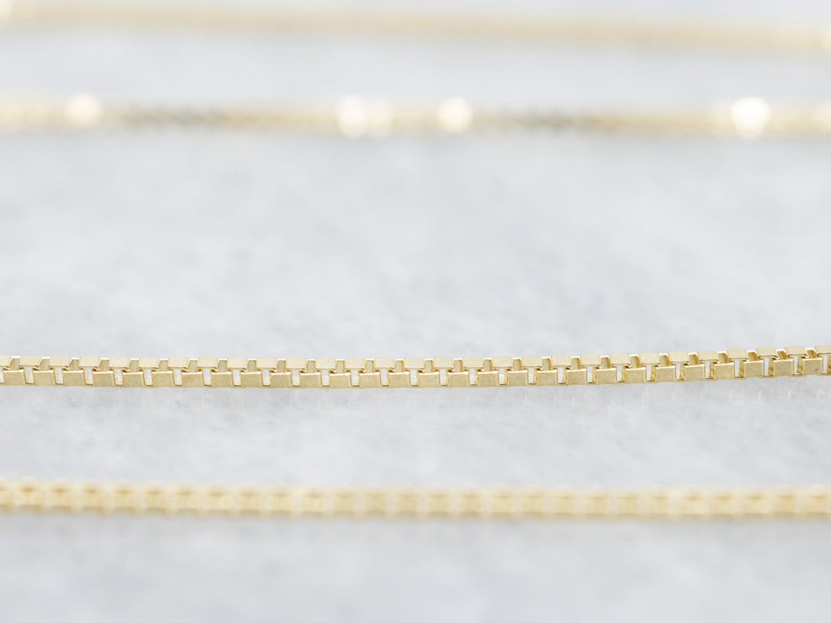 18-Inch Yellow Gold Box Chain