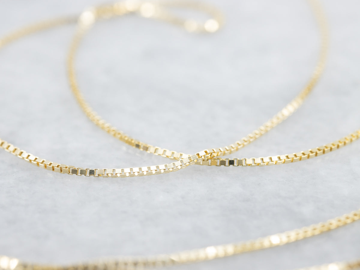 18-Inch Yellow Gold Box Chain