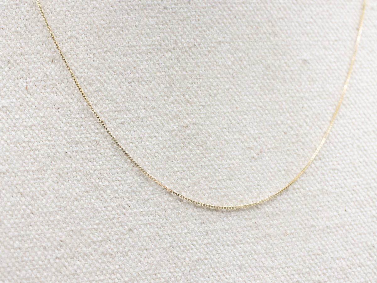 18-Inch Yellow Gold Box Chain