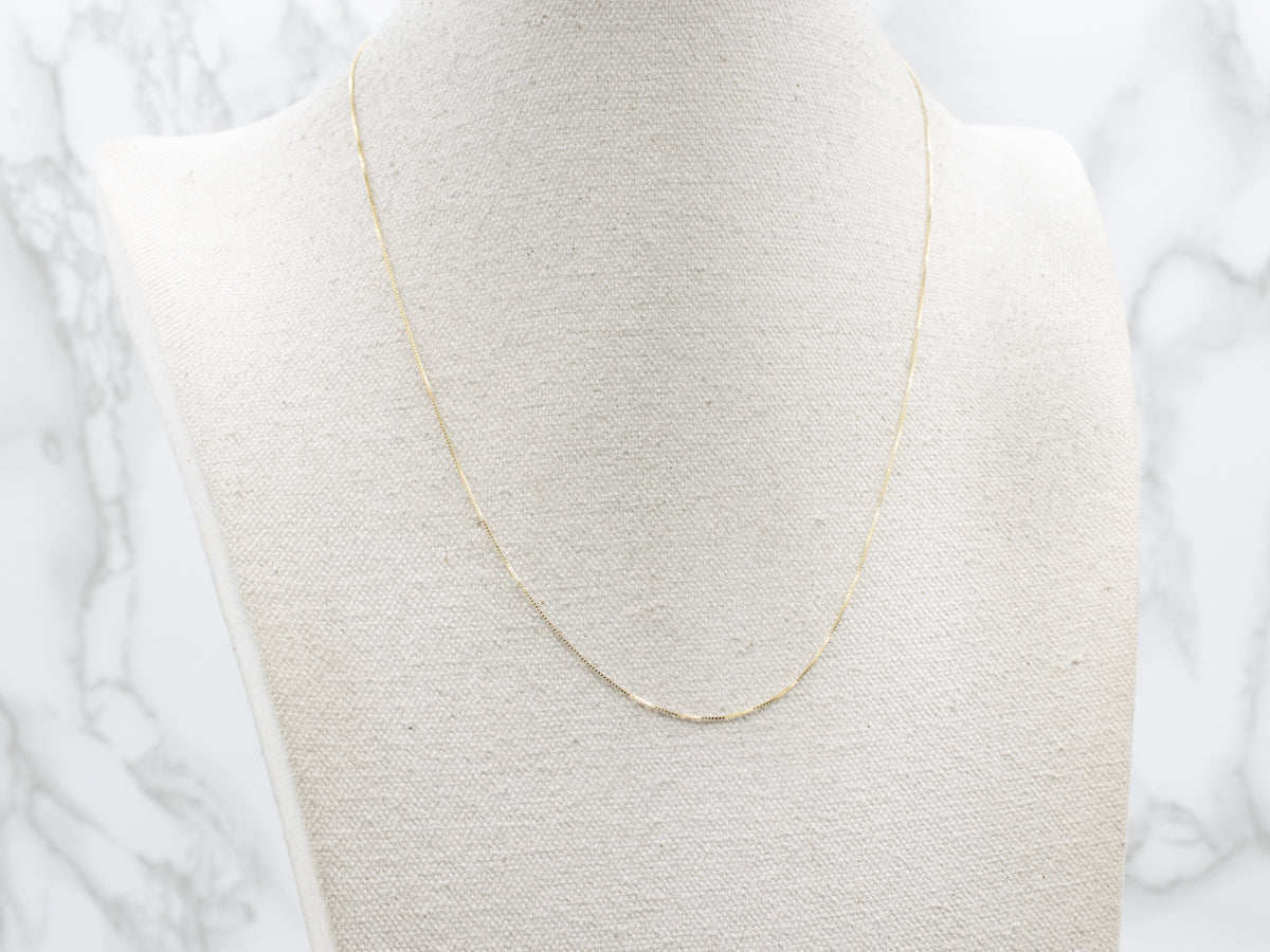 18-Inch Yellow Gold Box Chain