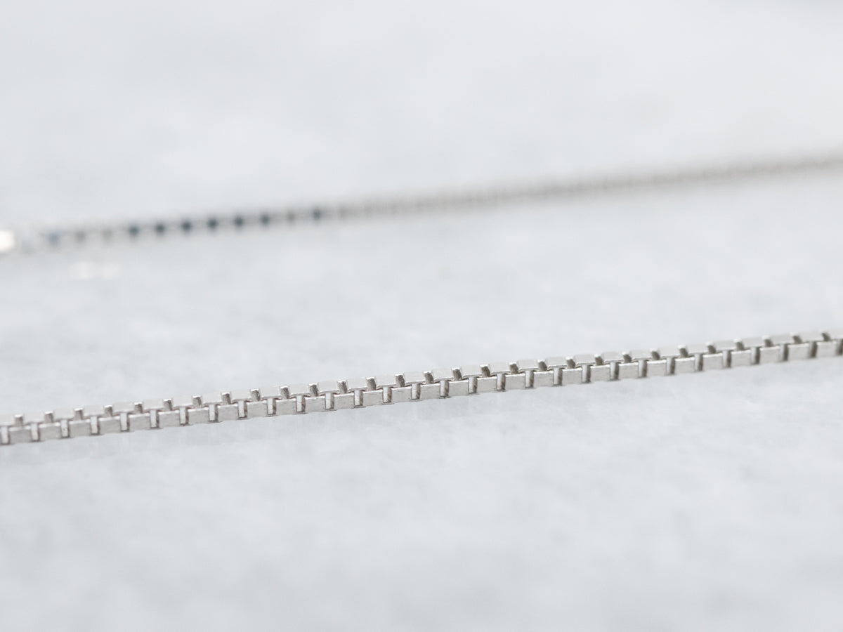 18-Inch White Gold Box Chain