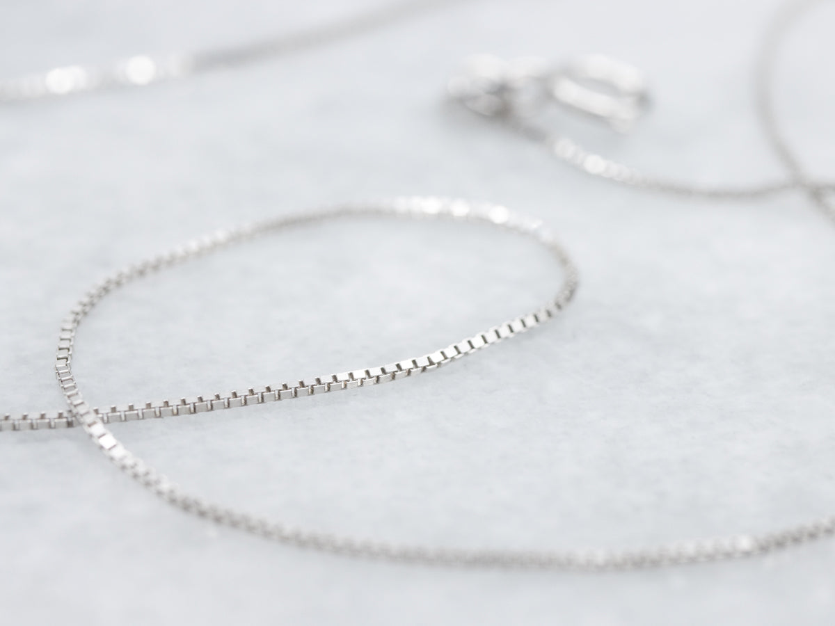 18-Inch White Gold Box Chain