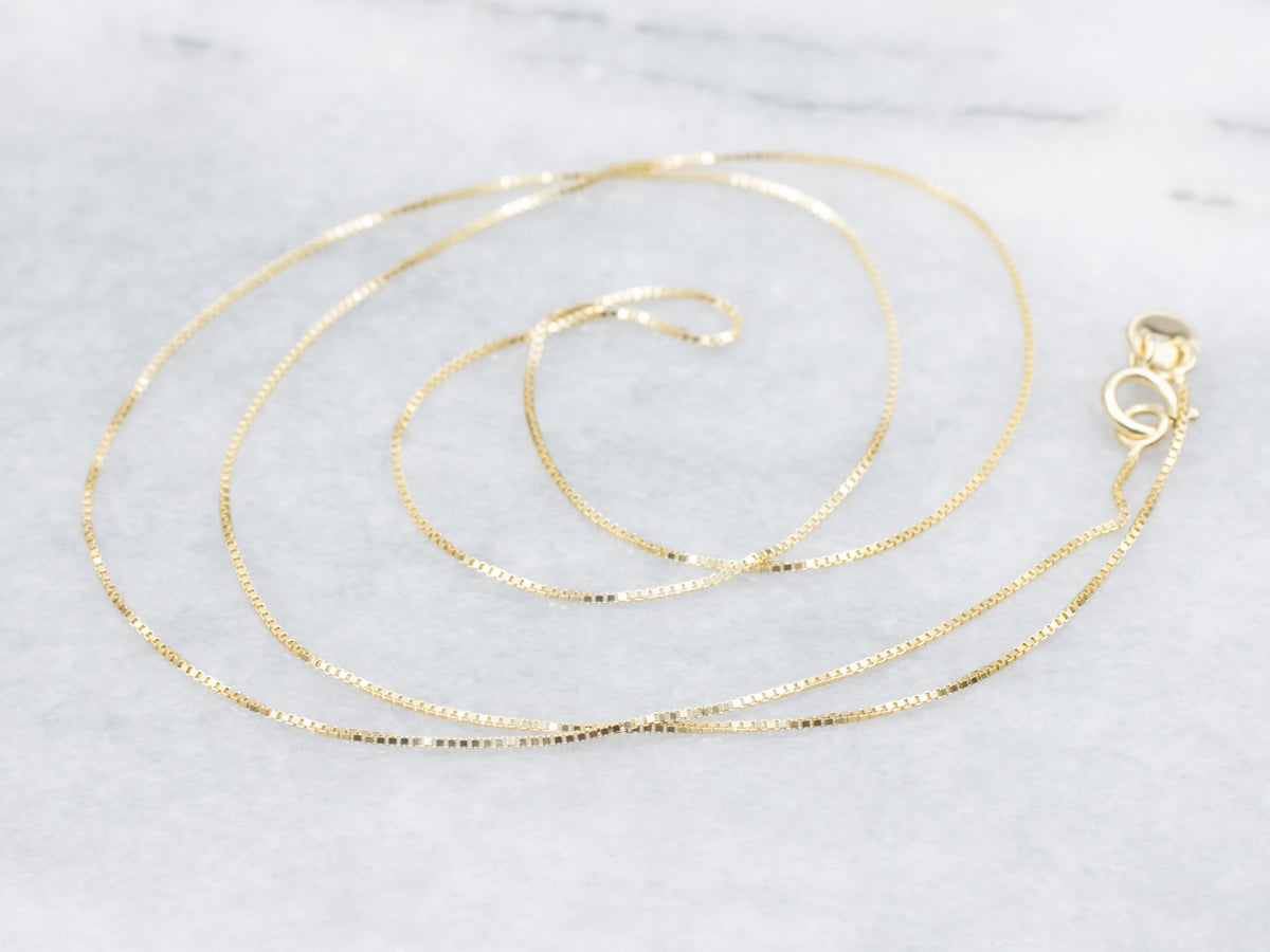 18-Inch Yellow Gold Box Chain