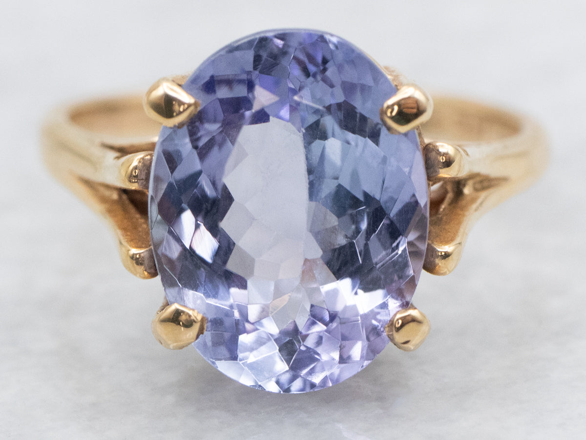 Soft Violet Tanzanite Ring for Day or Evening Wear