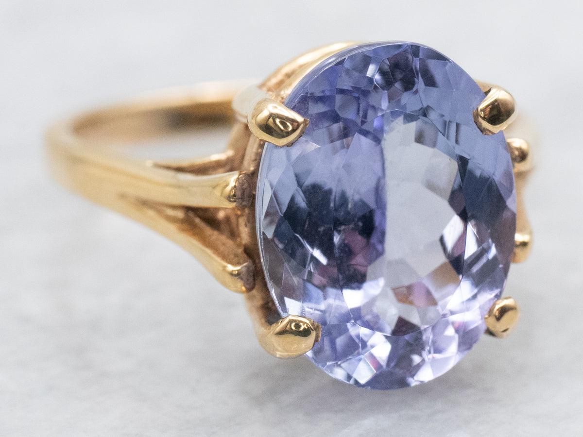 Soft Violet Tanzanite Ring for Day or Evening Wear