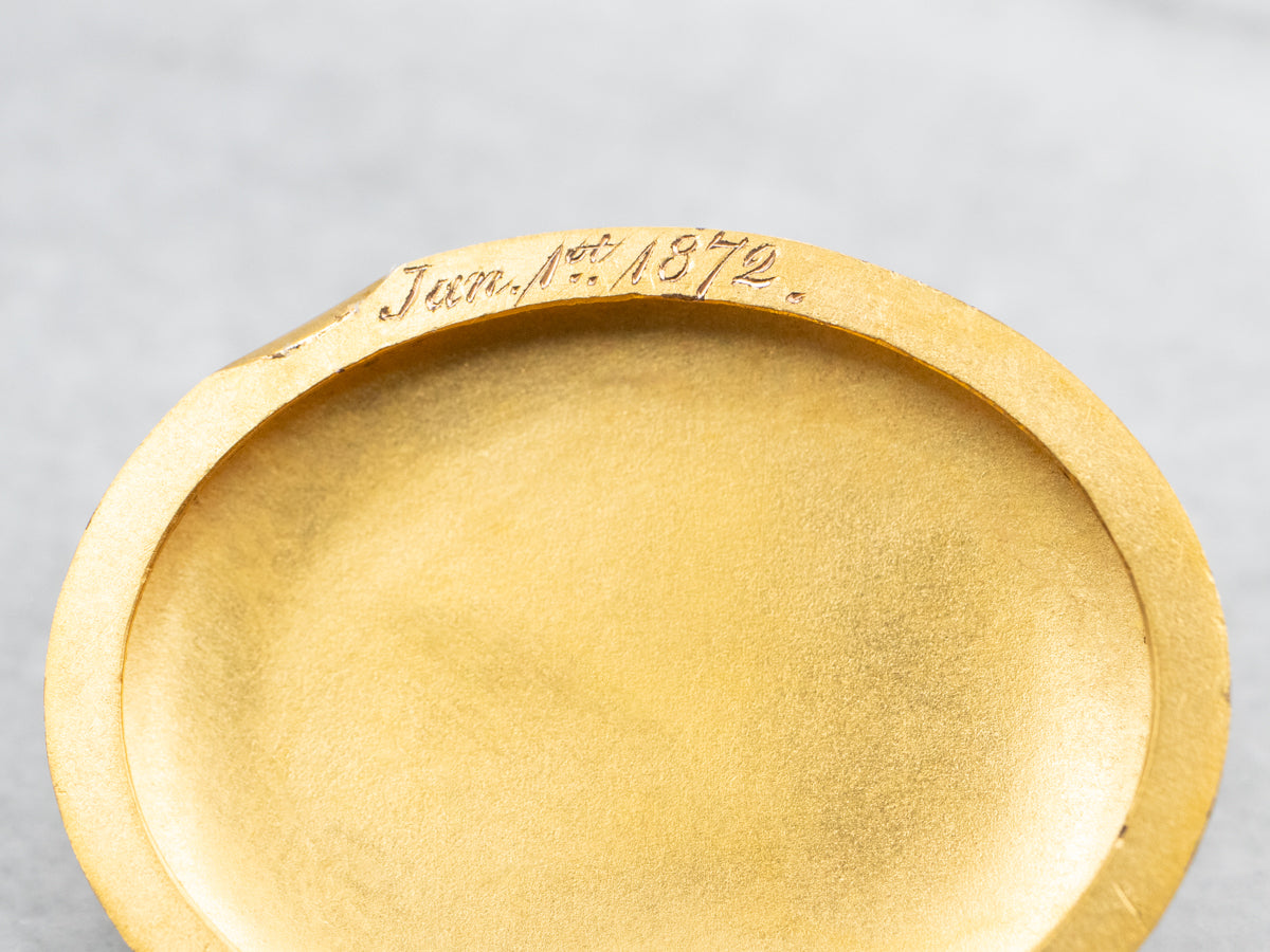 Victorian Bloomed Gold "AR" Monogrammed Locket