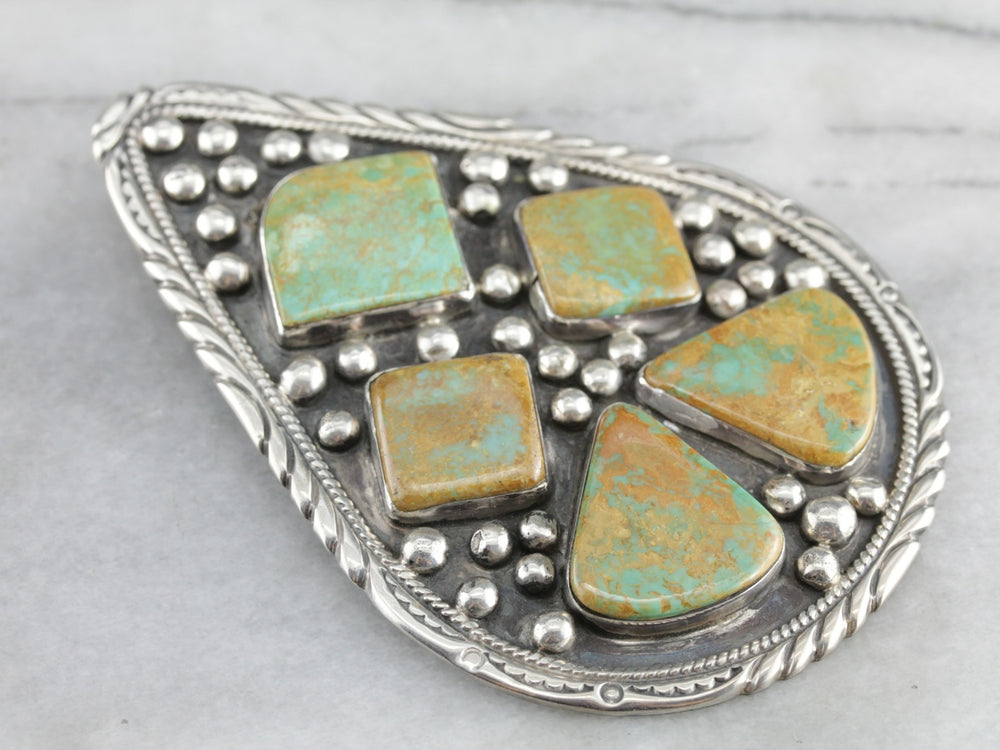 Navajo Turquoise Billy Slim Belt Buckle