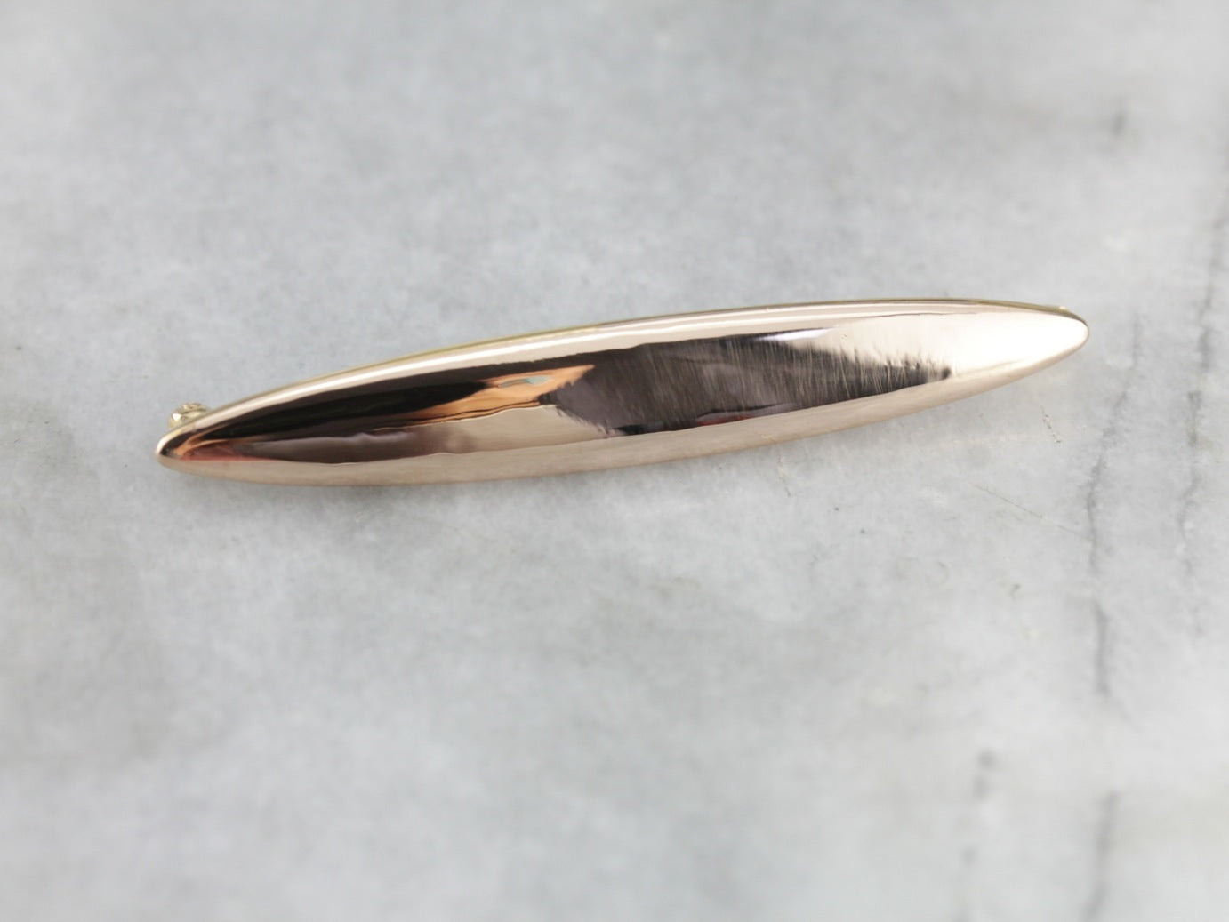 Vintage Rose Gold Marquise Bar Pin