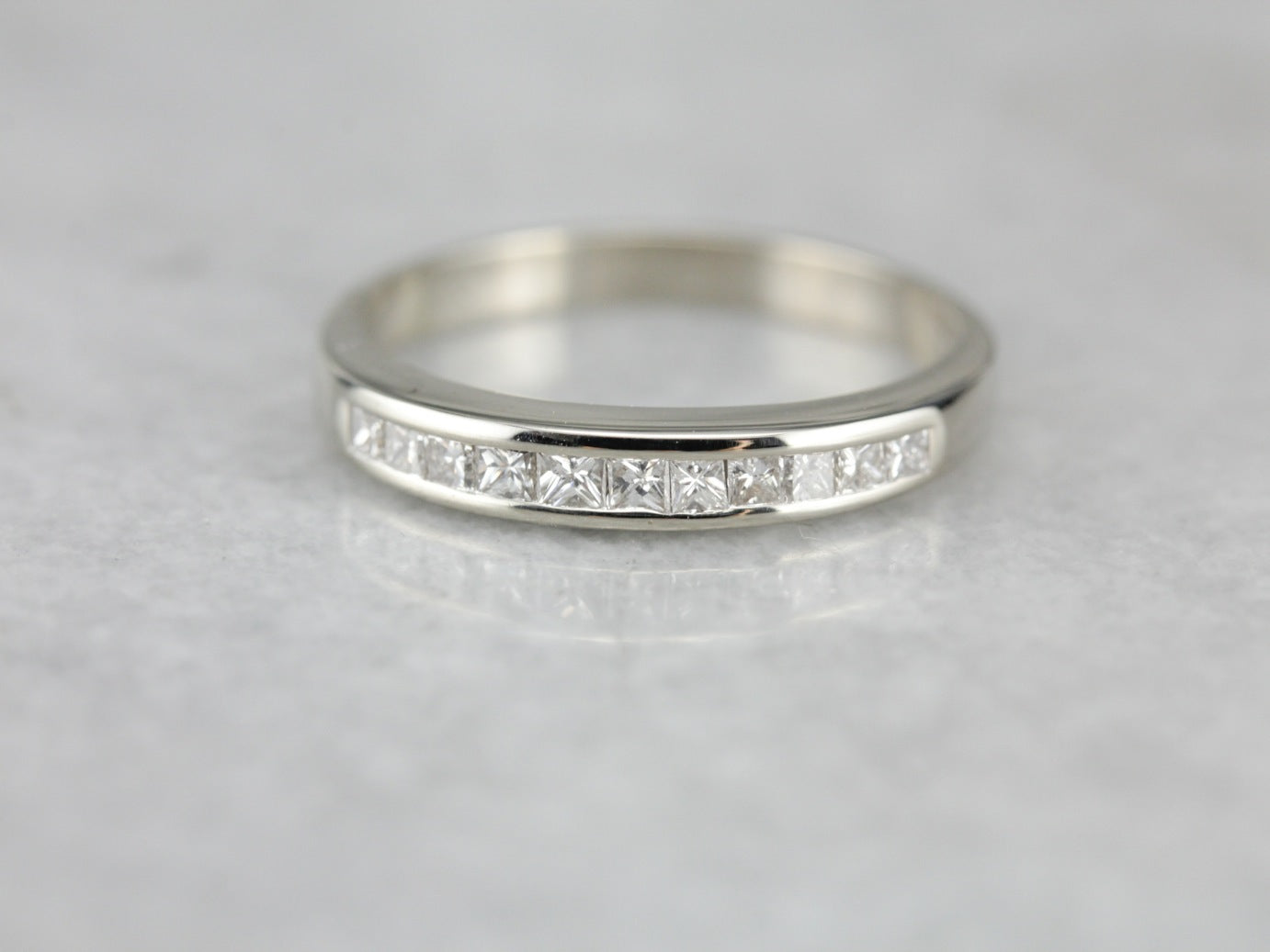 Channel Set Diamond Wedding Band