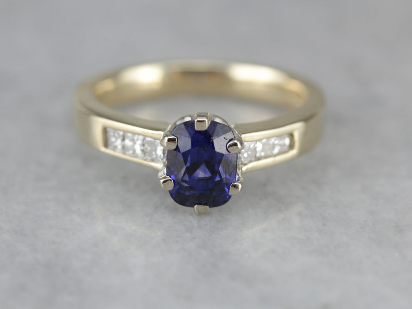 Classic Royal Blue Sapphire Engagement Ring