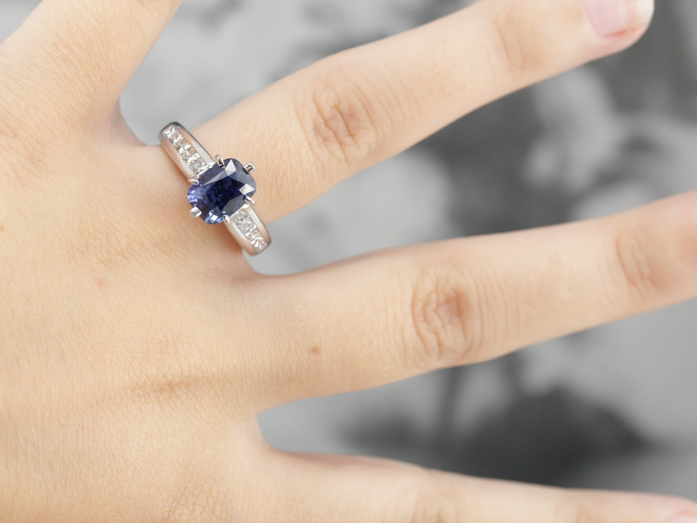 Modern High Quality Sapphire Engagement Ring