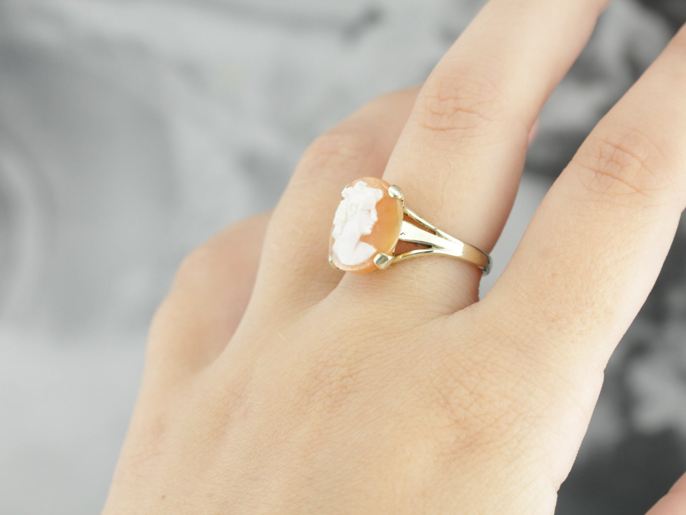 Vintage Cameo Cocktail Ring