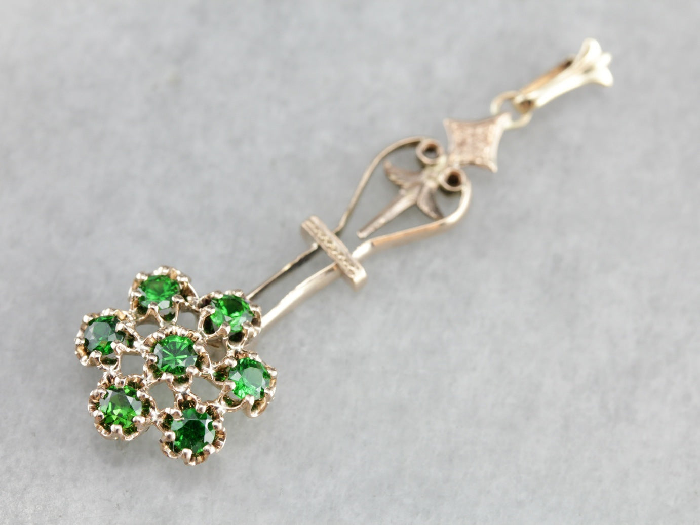 Stunning Green Garnet Lavalier Pendant