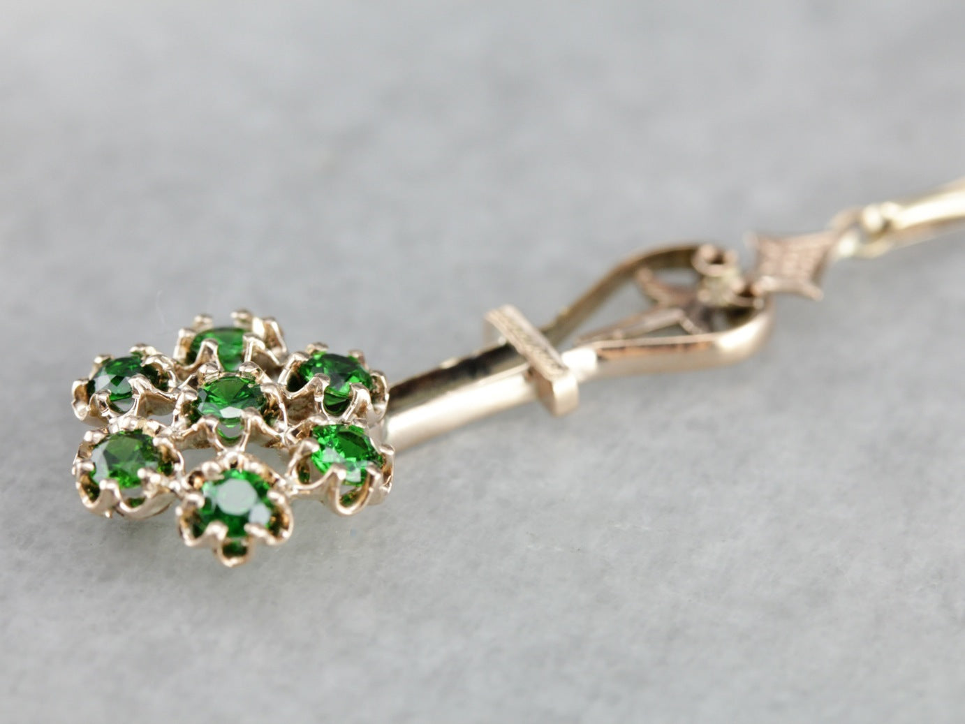 Stunning Green Garnet Lavalier Pendant