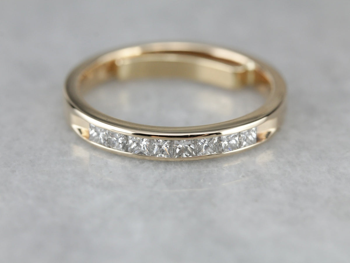 Princess Cut Diamond Wedding Band