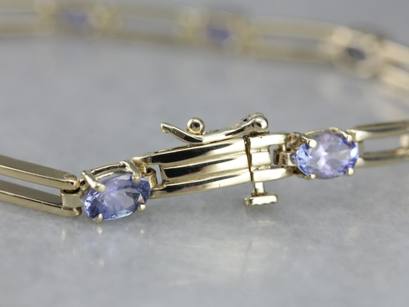 Pretty Tanzanite Link Bracelet