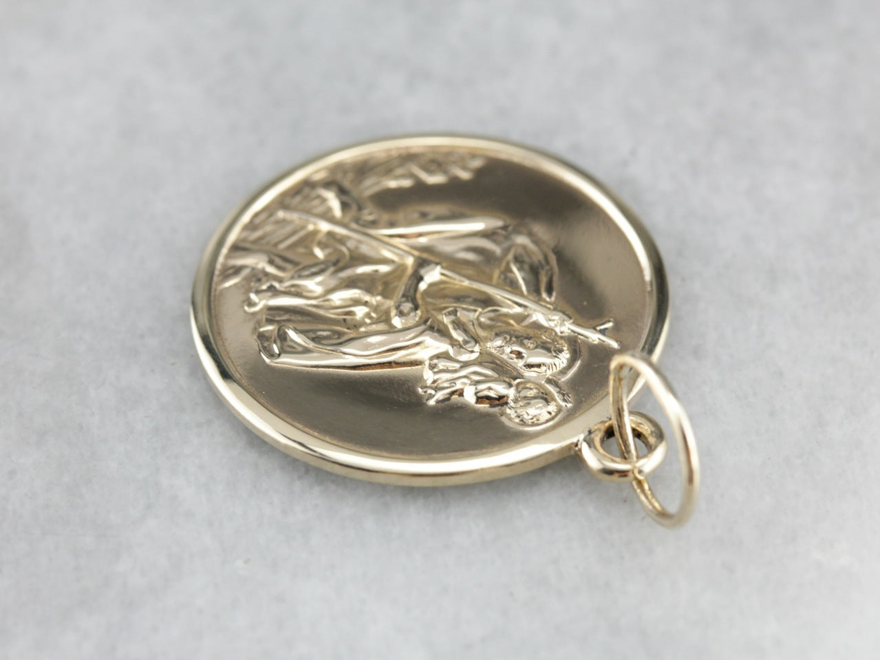 Saint Christopher Gold Medal Pendant