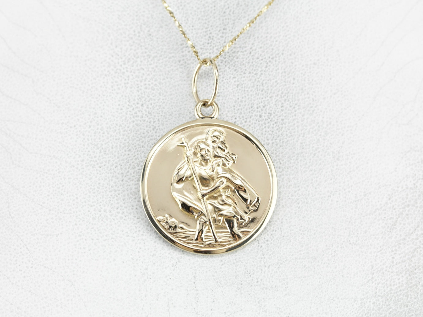 Saint Christopher Gold Medal Pendant