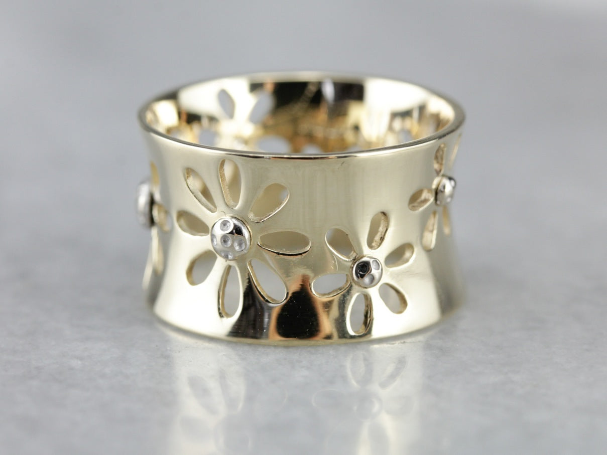 Pierced Daisy Statement Band