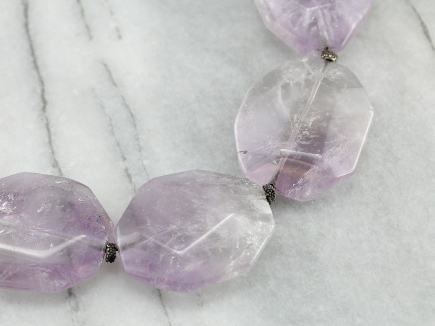 Chunky amethyst necklace outlet
