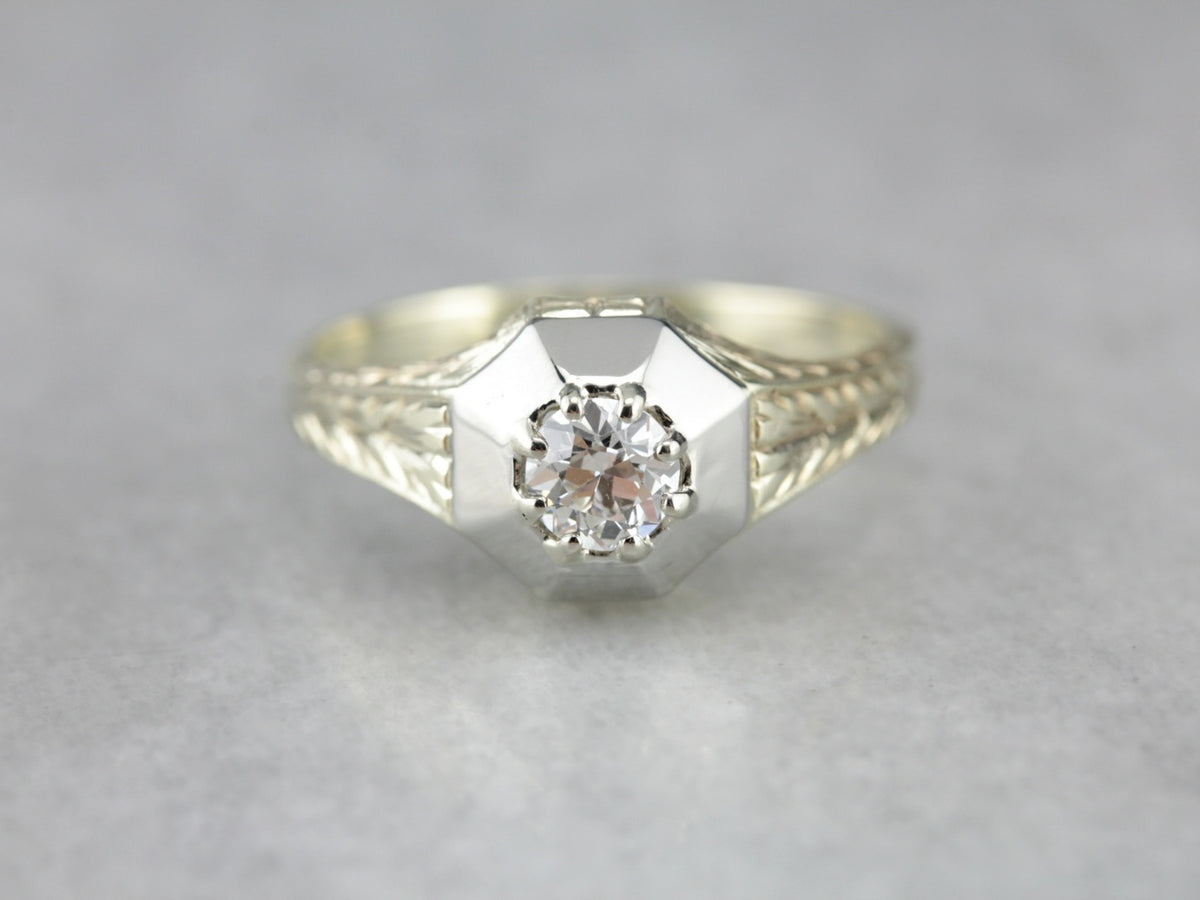 Antique Art Deco Diamond Engagement Ring