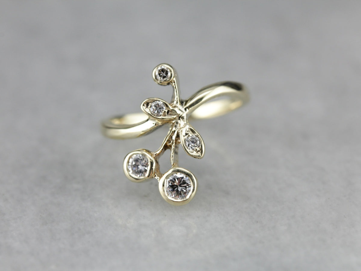 Modernist Diamond Cocktail Ring