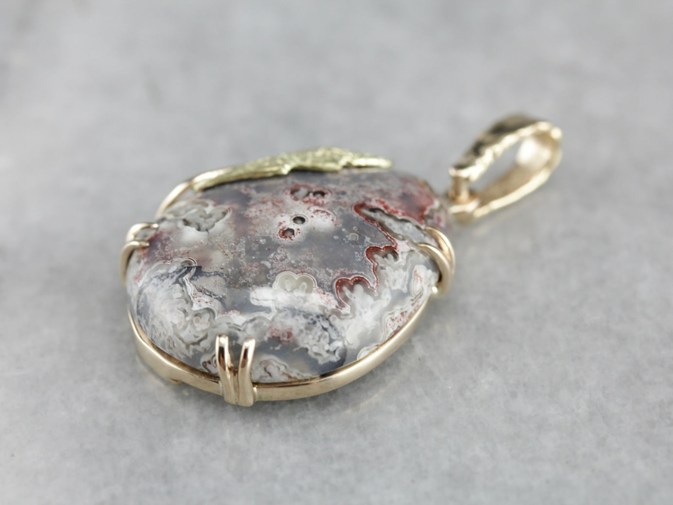 Crazy Lace Agate Pendant