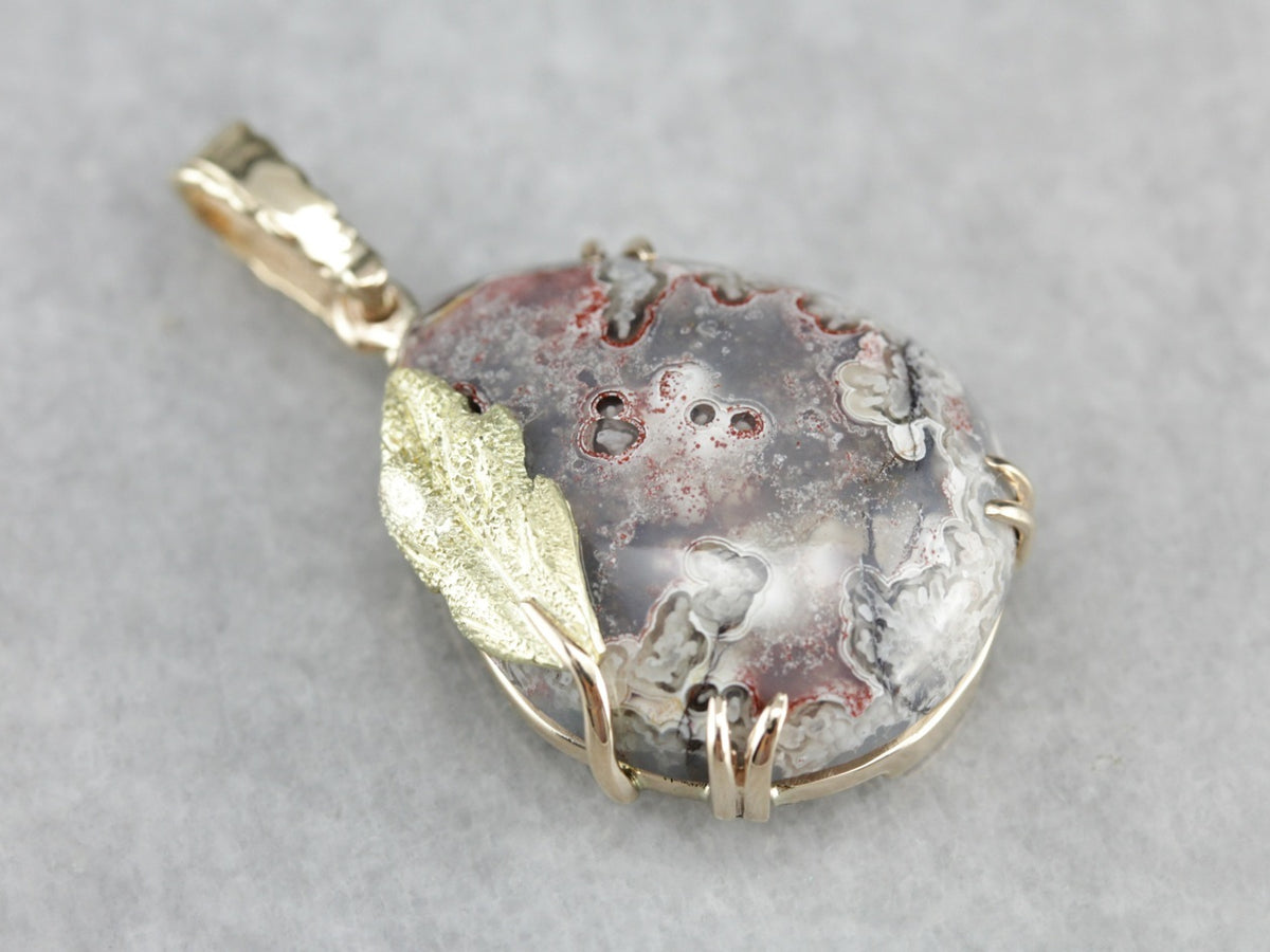 Crazy Lace Agate Pendant