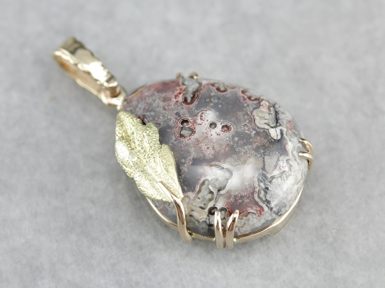 Crazy Lace Agate Pendant