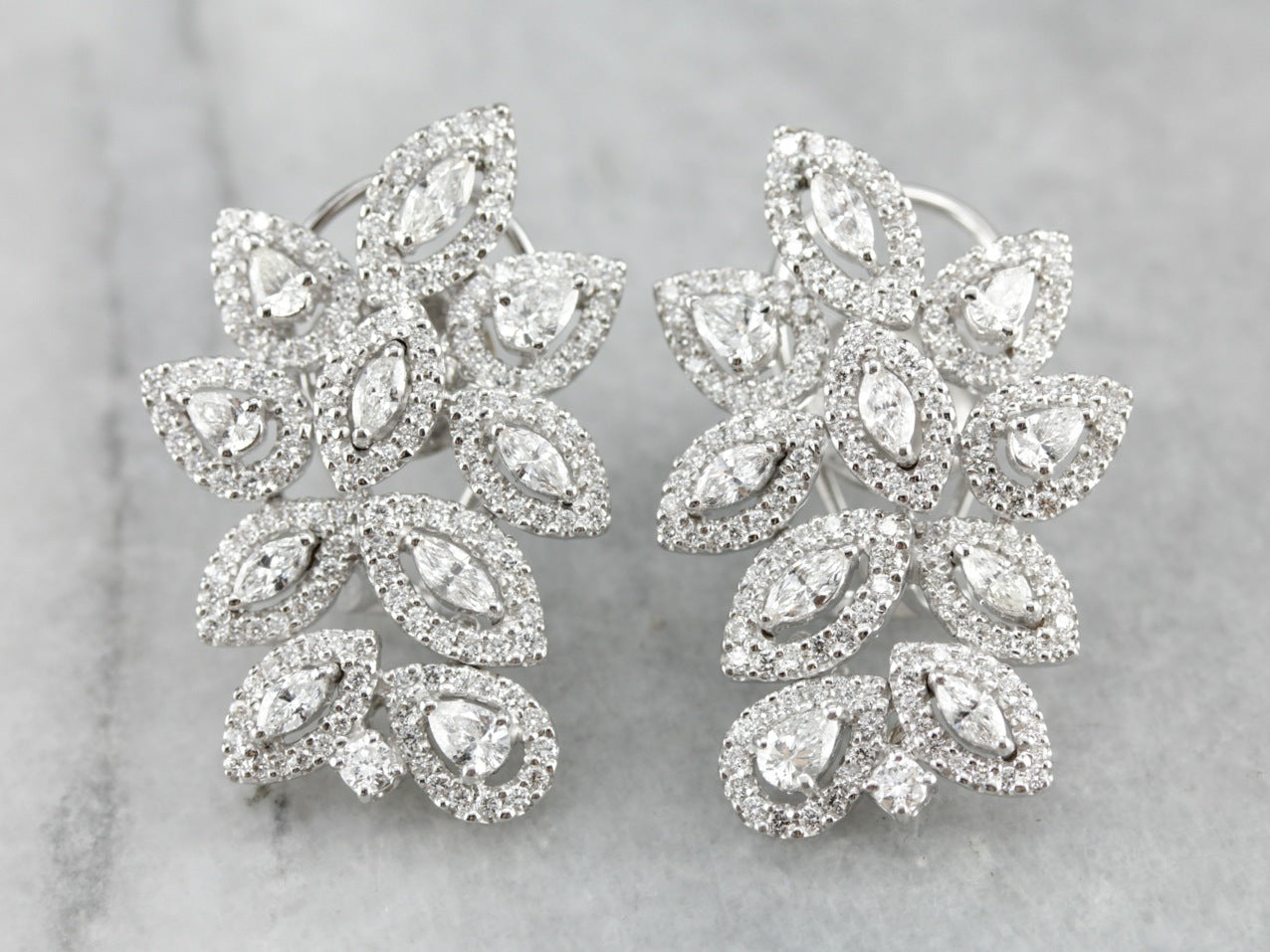 Vintage Diamond Cocktail Earrings