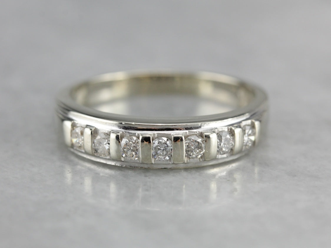 Bar Set Diamond Wedding Band