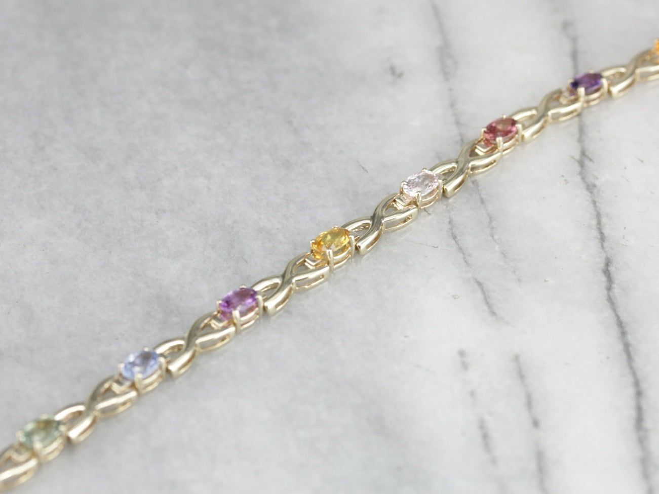 Sapphire Multi Color Gemstone Bracelet