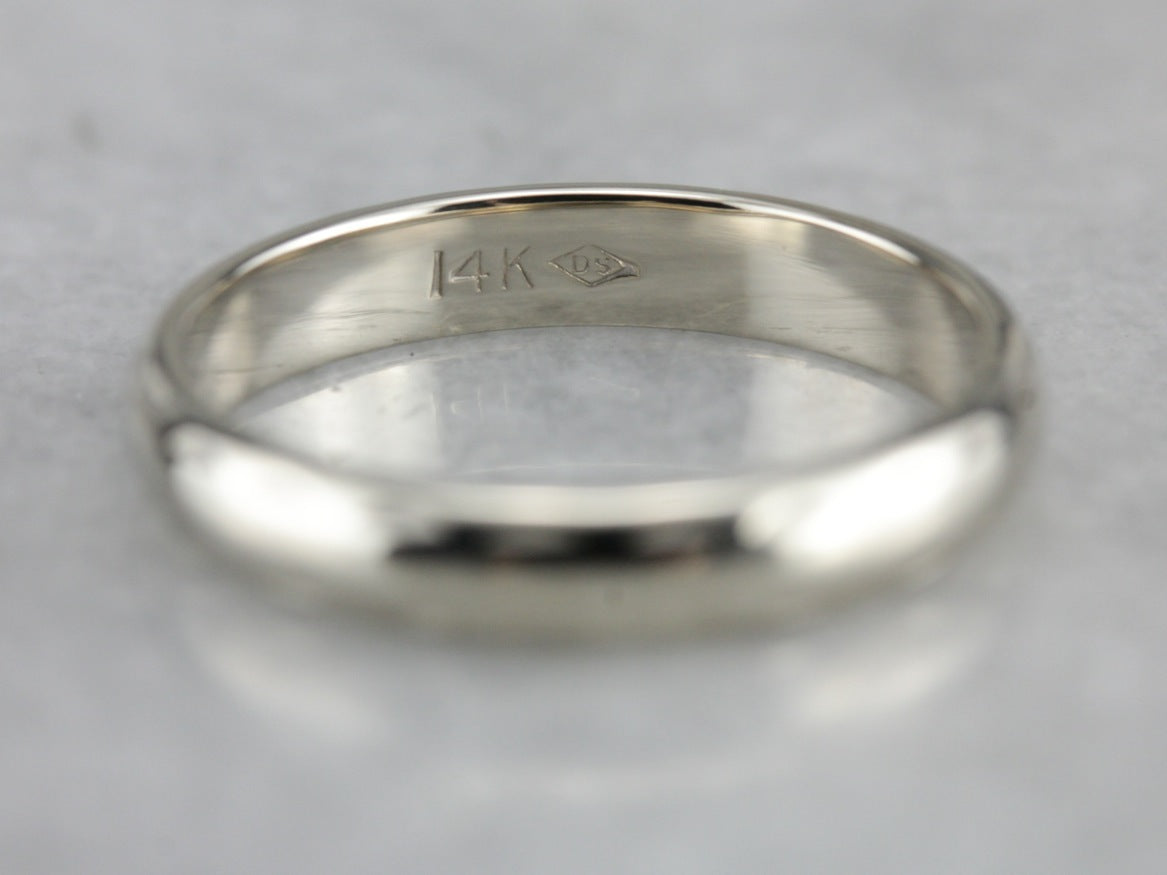 White Gold Wedding Band