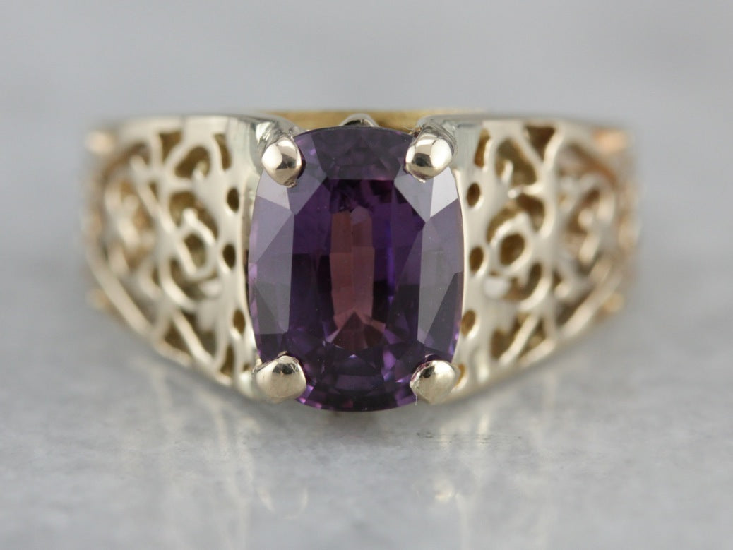 Purple Sapphire Statement Ring