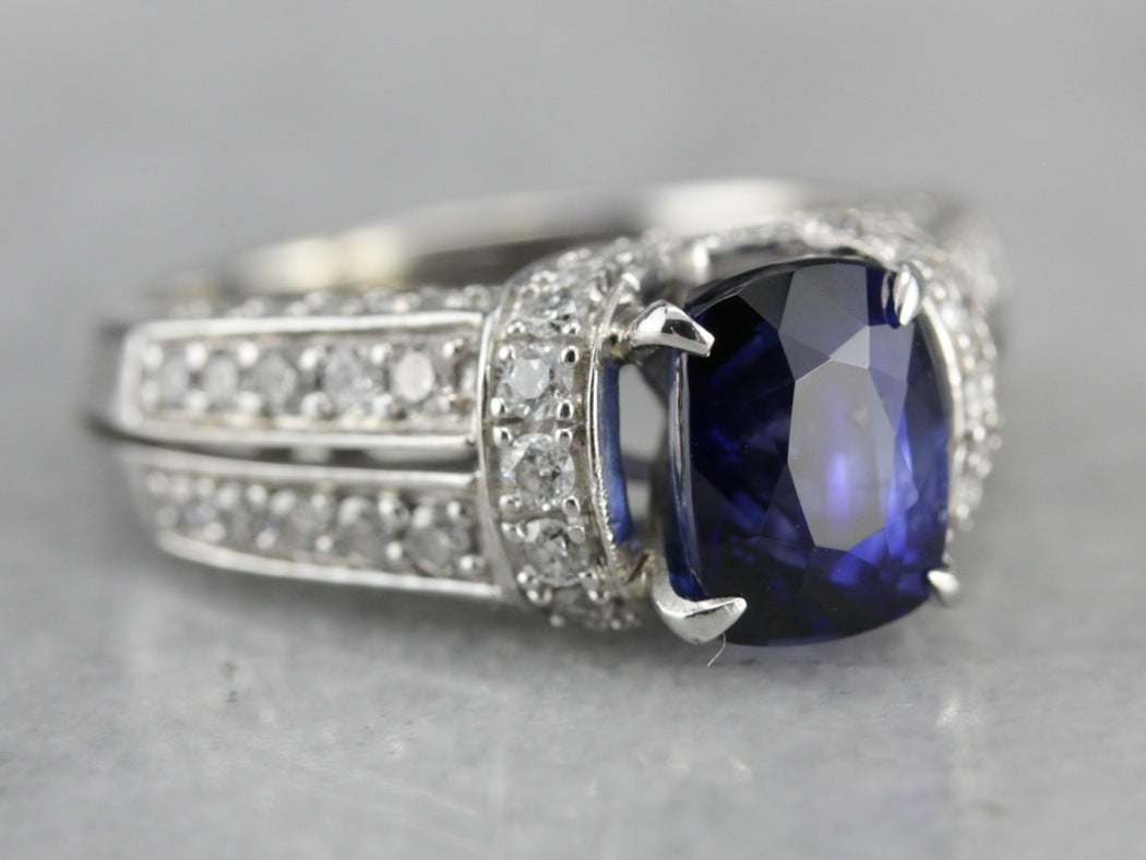 Sapphire and Diamond Ring