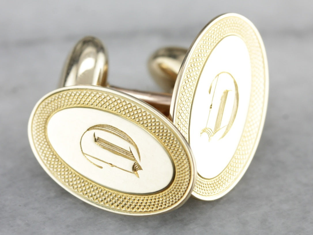 Vintage Monogramed Cufflinks