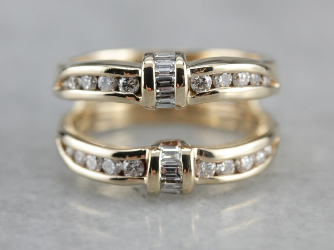 Yellow Gold Diamond Guard Band