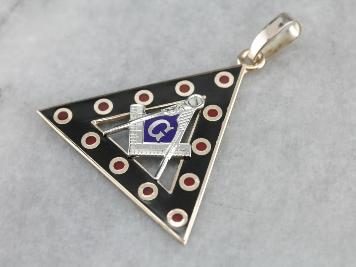 Upcycled Masonic Pendant