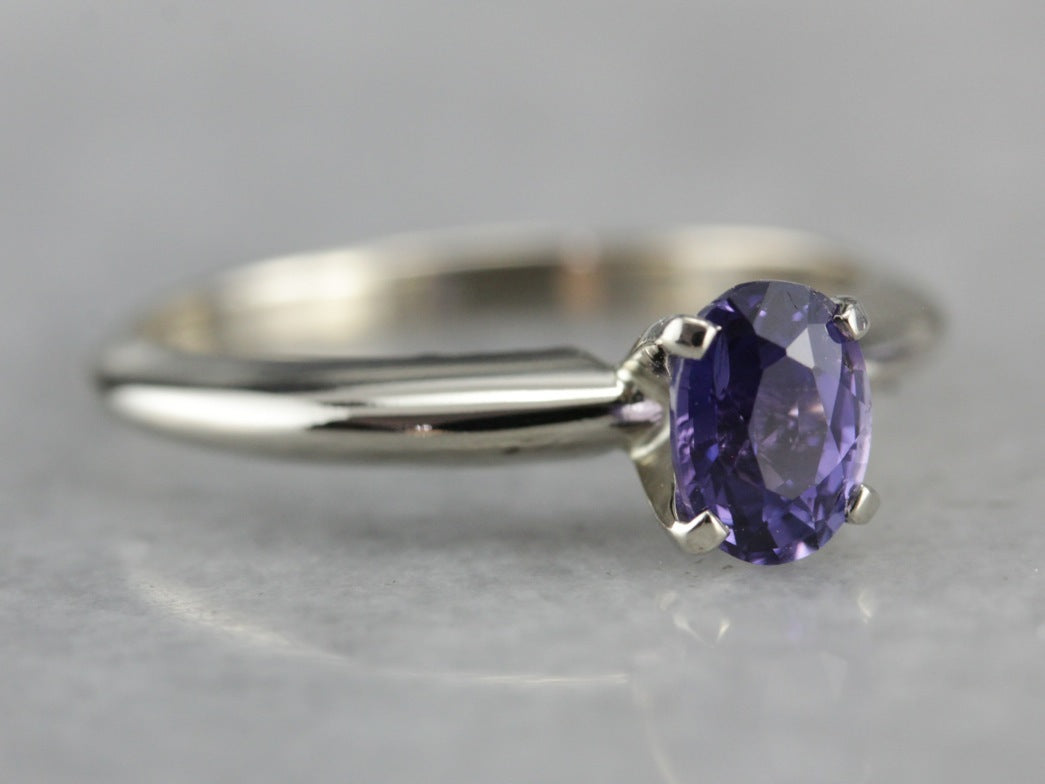 Purple Sapphire Engagement Ring