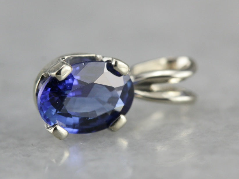 Sapphire Solitaire Pendant