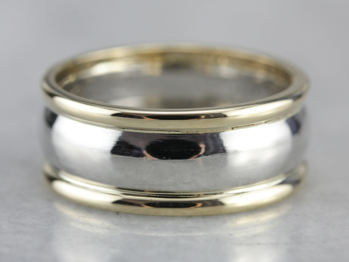 Vintage Mixed Metal Wedding Band