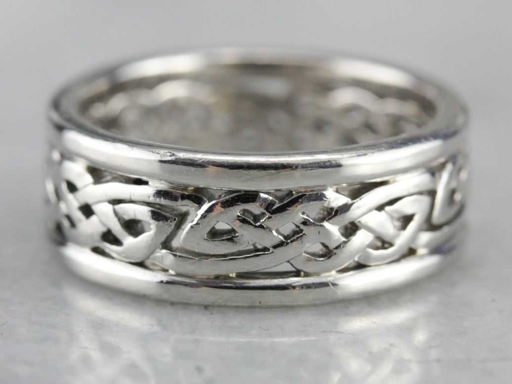 Platinum Celtic Wedding Band