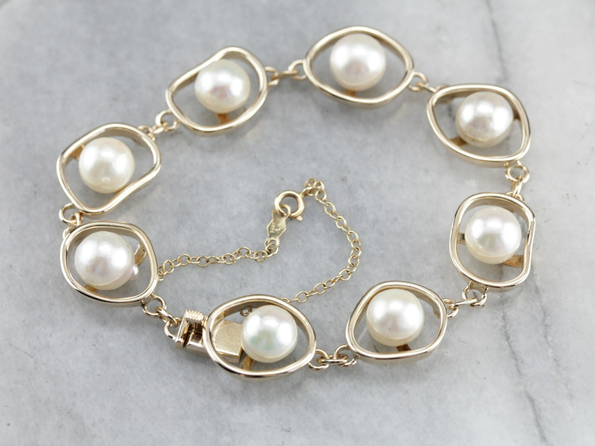 Vintage Baroque Pearl Bracelet