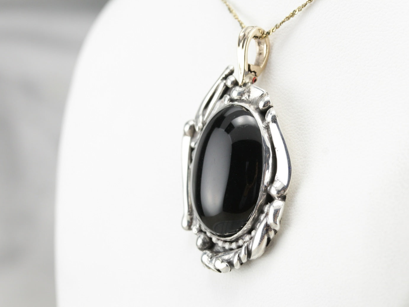 Mix Metal Black Onyx Pendant