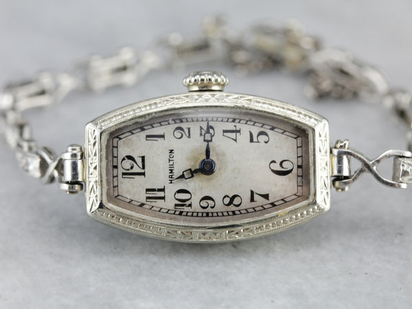 Art Deco Hamilton Diamond Wrist Watch