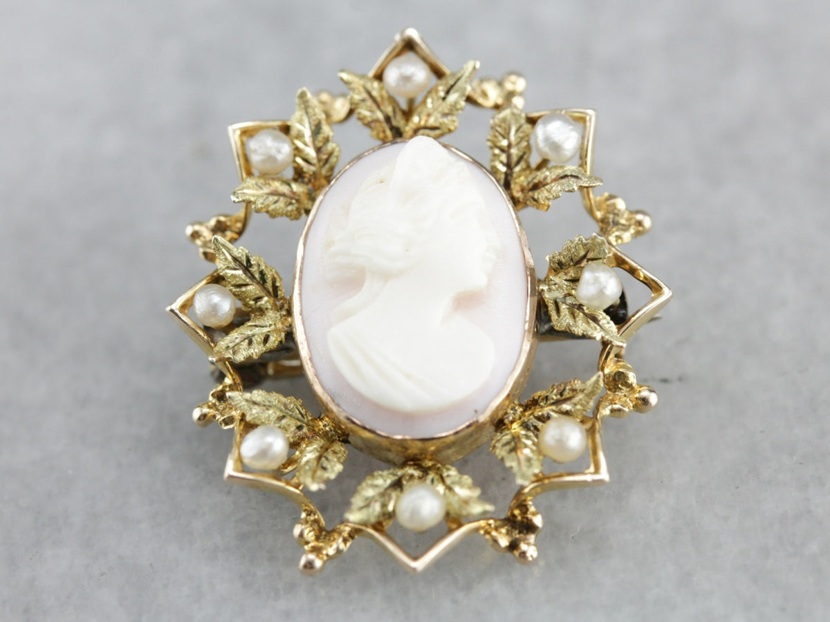 Art Nouveau Cameo Pin