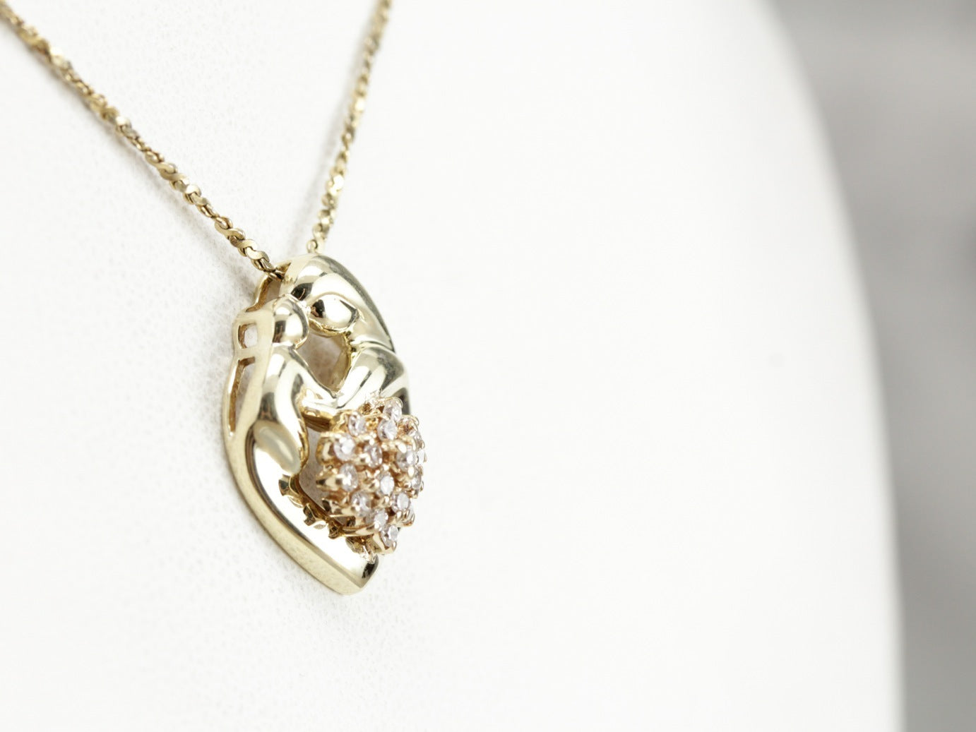 Mother and Child Diamond Pendant