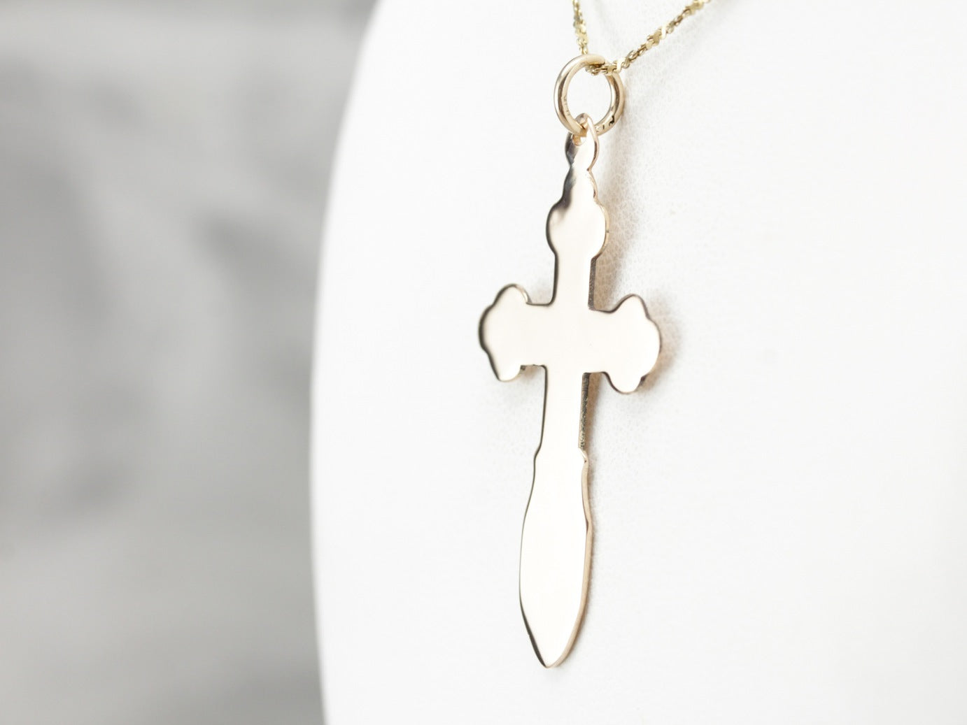 Vintage Rose Gold Cross Pendant